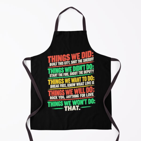 Item preview, Things We Did Classic Rock Lyrics Playlist Funny Music Lover Checklist Typography designed and sold by RamonaTeal.