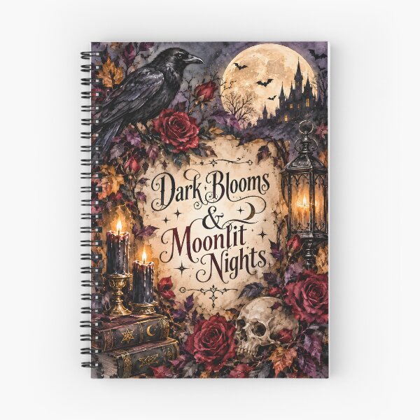 Item preview, Dark Blooms & Moonlit Nights – Gothic Raven, Roses and Full Moon designed and sold by blankTeeShirt.