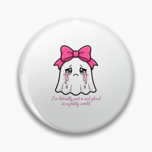 Item preview, Sad Ghoul In A Pretty World Cute Ghost designed and sold by ArchanaKatoch.