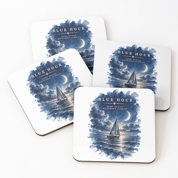 Item preview, Blue Hour – Moonlit Sailing & Ocean Watercolor Design designed and sold by NAUSPHERAL.