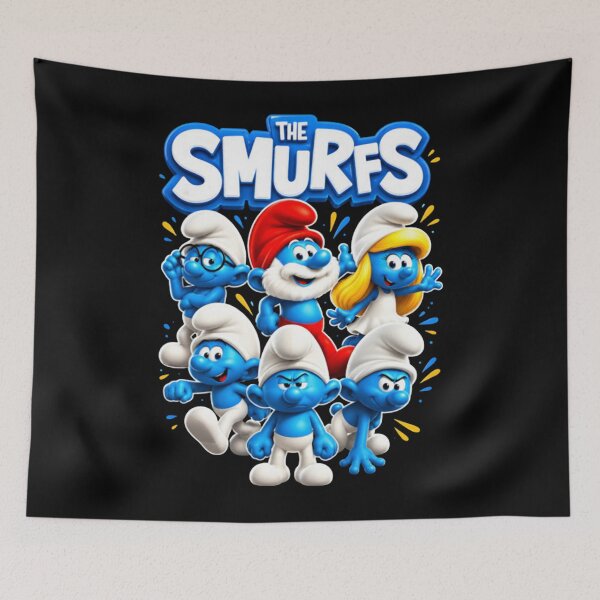 Item preview, The Smurfs Retro Comic Panels Design  designed and sold by circliqueart.