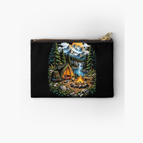 Item preview, Mountain Camping Adventure Wilderness Tent Pine Forest Lake designed and sold by ArcaneArtistry.