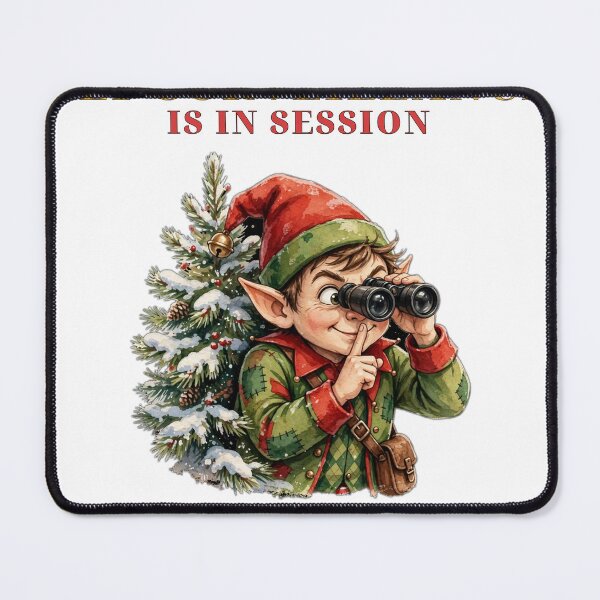 Item preview, Elf Surveillance — Funny Sneaky Holiday Spy Tee designed and sold by FitEnvy.