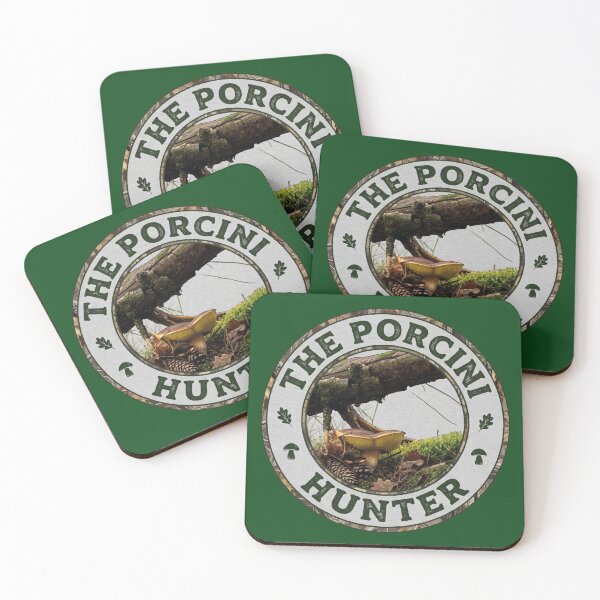 Item preview, The Porcini Hunter - Forest Mushroom Forager Emblem designed and sold by Mati-Studio.