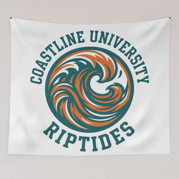 Item preview, Retro Ocean Wave Graphic – Coastal Surf & Collegiate Style designed and sold by Everyday Vibe Studio.