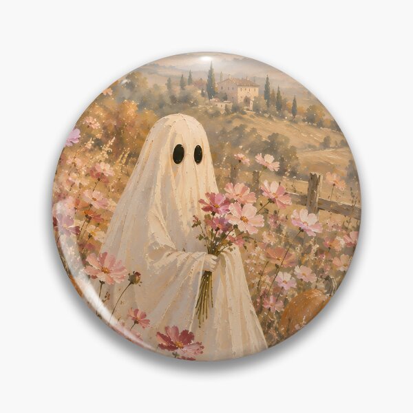 Item preview, Cottagecore Ghost Oil Painting Autumn Flower Field designed and sold by Jozefin's Studio.