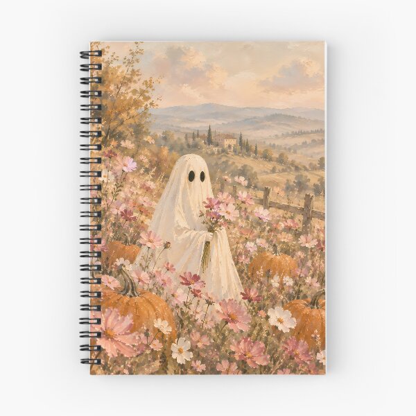Item preview, Cottagecore Ghost Oil Painting Autumn Flower Field designed and sold by Jozefin's Studio.