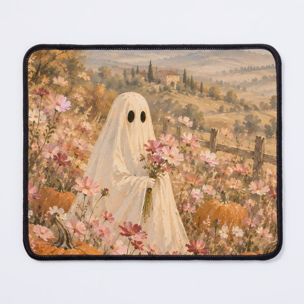 Item preview, Cottagecore Ghost Oil Painting Autumn Flower Field designed and sold by Jozefin's Studio.