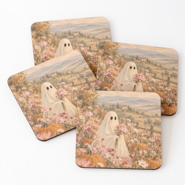 Item preview, Cottagecore Ghost Oil Painting Autumn Flower Field designed and sold by Jozefin's Studio.