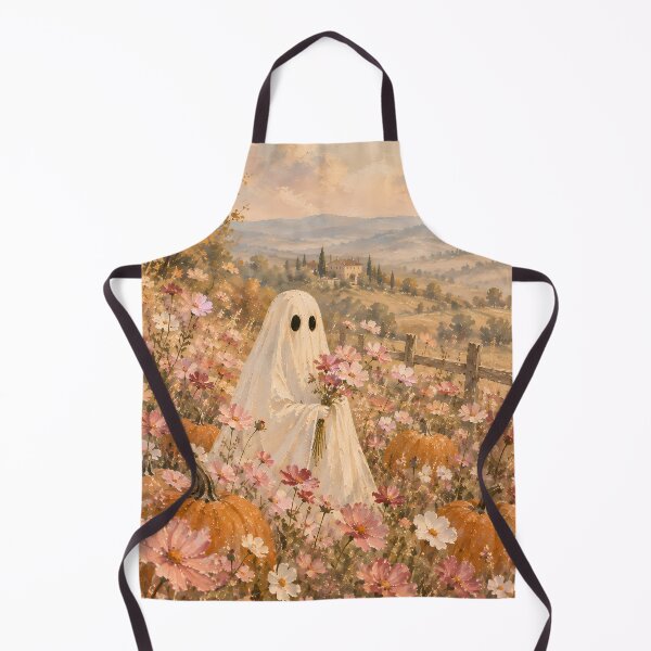 Item preview, Cottagecore Ghost Oil Painting Autumn Flower Field designed and sold by Jozefin's Studio.