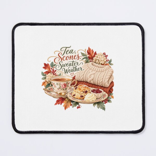 Item preview, Tea Scones Sweater Weather Cozy Autumn Vintage Tea Lover designed and sold by yaney85.