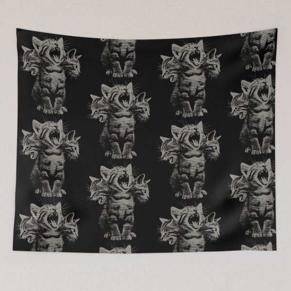 Item preview, Three Headed Cat Vintage 90s Surreal Kitten designed and sold by Mind-Drift.