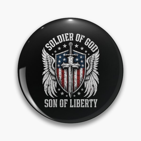 Item preview, Soldier Of God Son Of Liberty Christian Warrior Patriot Cross Shield American Art designed and sold by RamonaTeal.