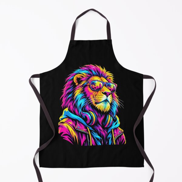 Item preview, Neon Lion Miami Vibes Retro 80s Sunglasses DJ Streetwear designed and sold by ArcaneArtistry.