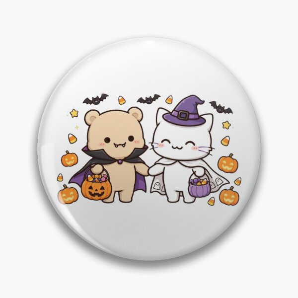 Item preview, Cute Halloween Vampire Bear and Witch Cat designed and sold by ArchanaKatoch.