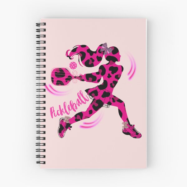 Item preview, Pink and Black Leopard Print Women's Pickleball Player Silhouette – Cute Sports Gift designed and sold by Wennebabs.