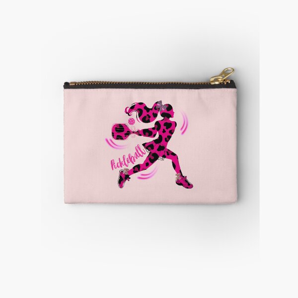 Item preview, Pink and Black Leopard Print Women's Pickleball Player Silhouette – Cute Sports Gift designed and sold by Wennebabs.