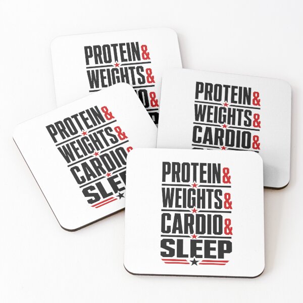Item preview, Protein & Weights & Cardio & Sleep Funny gym motivational design for personal trainers, exercise and gym lovers  designed and sold by LD ART.