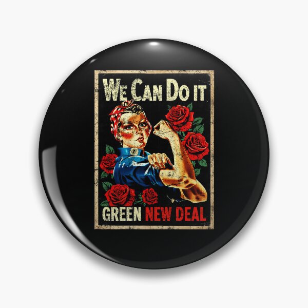Item preview, We Can Do It Green New Deal Rosie Riveter Retro Feminist Environmental Art designed and sold by RamonaTeal.