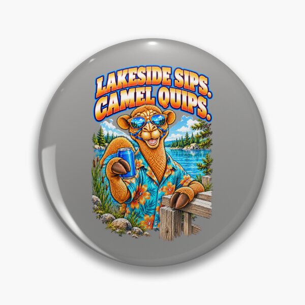 Item preview, Lakeside Sips. Camel Quips – Funny Outdoor Exploring T-Shirt – Funny Camel T-Shirt Animal Graphic Camel T-Shirt designed and sold by Camel & Quirk.