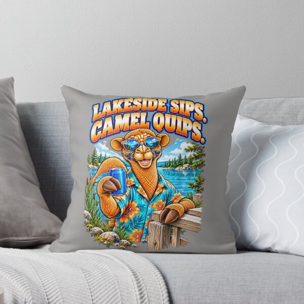 Item preview, Lakeside Sips. Camel Quips – Funny Outdoor Exploring T-Shirt – Funny Camel T-Shirt Animal Graphic Camel T-Shirt designed and sold by Camel & Quirk.