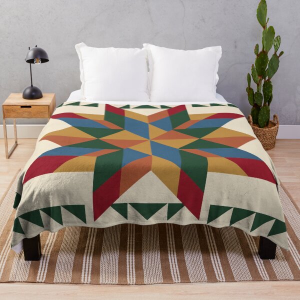 Item preview, Radiant Star Quilt – Modern Christmas Throw Blanket designed and sold by astersgraphics.