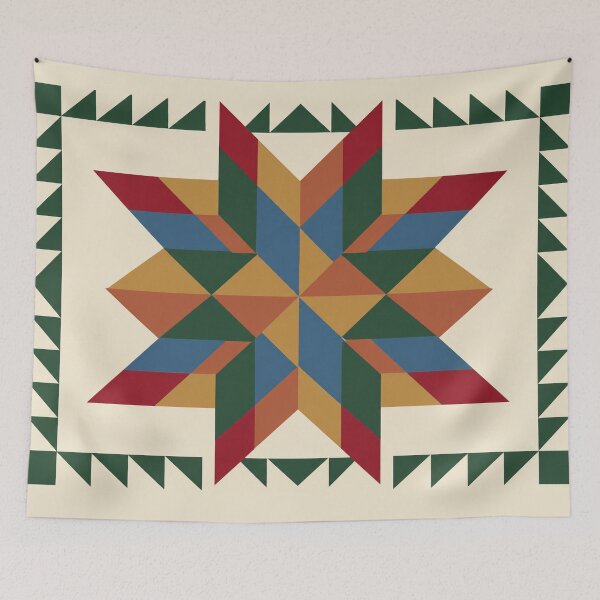 Item preview, Radiant Star Quilt – Modern Christmas Throw Blanket designed and sold by astersgraphics.