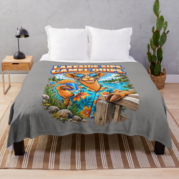 Item preview, Lakeside Sips. Camel Quips – Funny Outdoor Exploring T-Shirt – Funny Camel T-Shirt Animal Graphic Camel T-Shirt designed and sold by Camel & Quirk.
