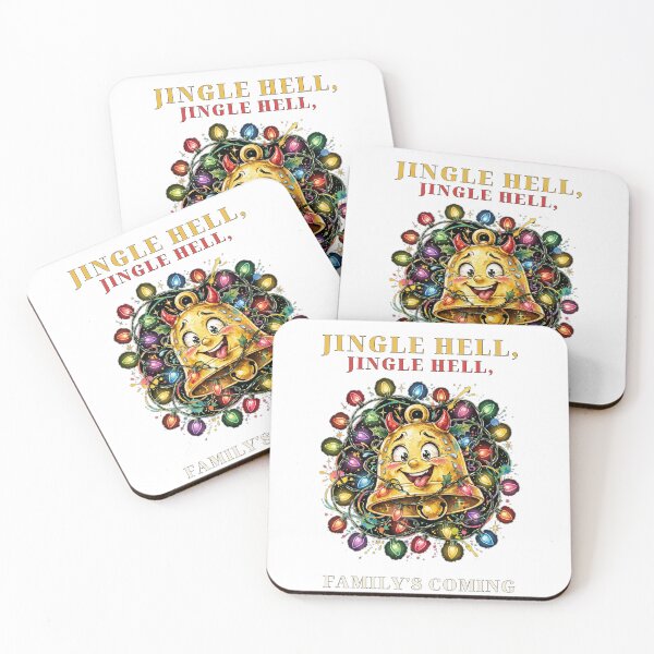 Item preview, Jingle Hell — Funny Frazzled Christmas Bell Tee designed and sold by FitEnvy.
