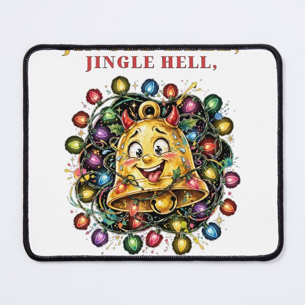 Item preview, Jingle Hell — Funny Frazzled Christmas Bell Tee designed and sold by FitEnvy.