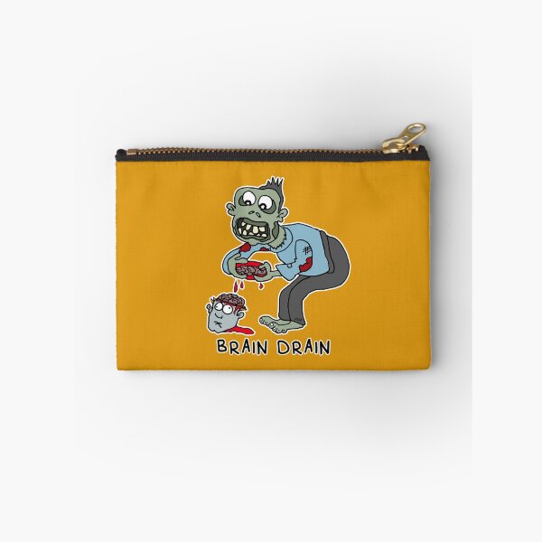 Item preview, Brain Drain Sticker | Funny Zombie Visual Pun Dark Humor designed and sold by MyxaART.