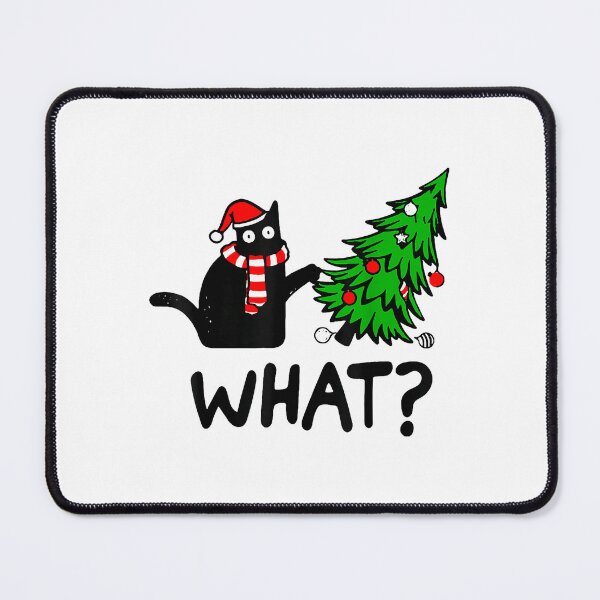 Item preview, Funny Black Cat Knocking Over Christmas Tree What? designed and sold by ostenlee.