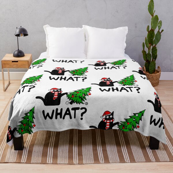 Item preview, Funny Black Cat Knocking Over Christmas Tree What? designed and sold by ostenlee.
