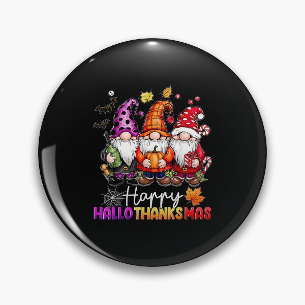Item preview, Happy Hallothanksmas Gnomes Halloween Christmas Celebration designed and sold by OddPopARt.