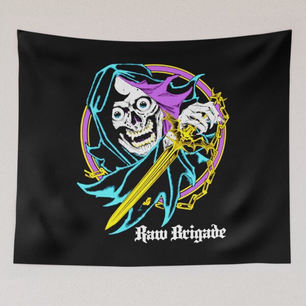 Item preview, white Skull Frame With Knife designed and sold by nerdyygraphic.