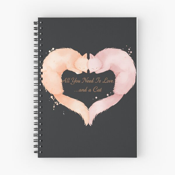 Item preview, All You Need Is Love And A Cat Cute Watercolor Cats Heart    designed and sold by VibeShift Studio.
