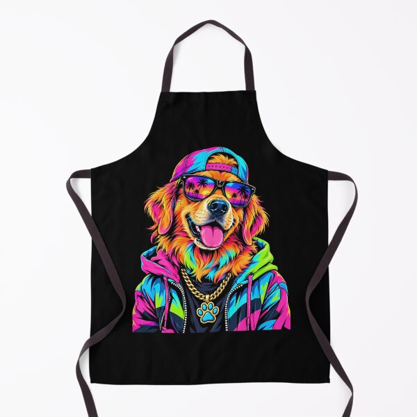 Item preview, Neon Hip Hop Dog with Sunglasses Retro Streetwear Vibes designed and sold by ArcaneArtistry.