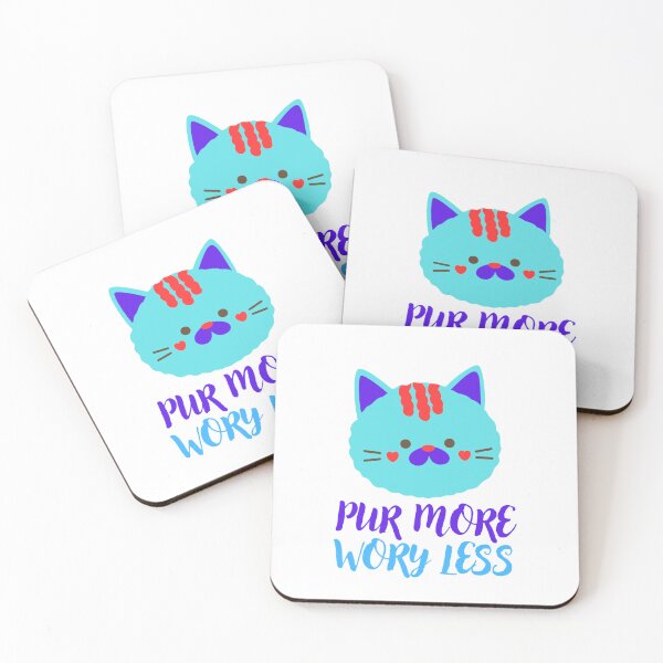 Item preview, Purr More Worry Less - Cute Cat Lover Design designed and sold by walbayzon.