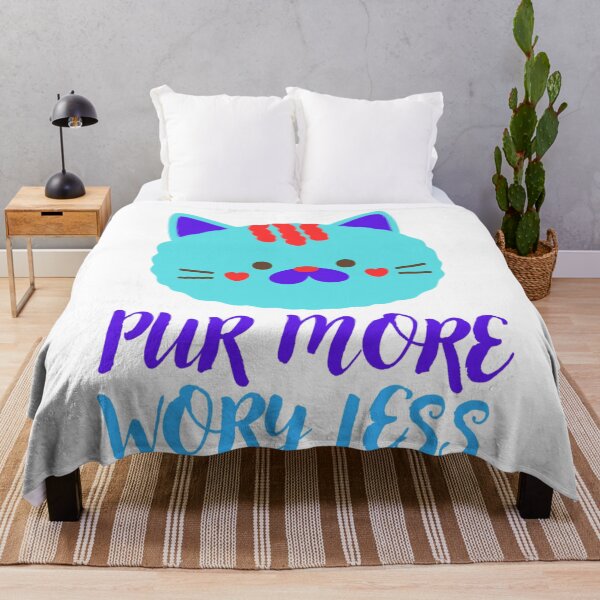 Item preview, Purr More Worry Less - Cute Cat Lover Design designed and sold by walbayzon.