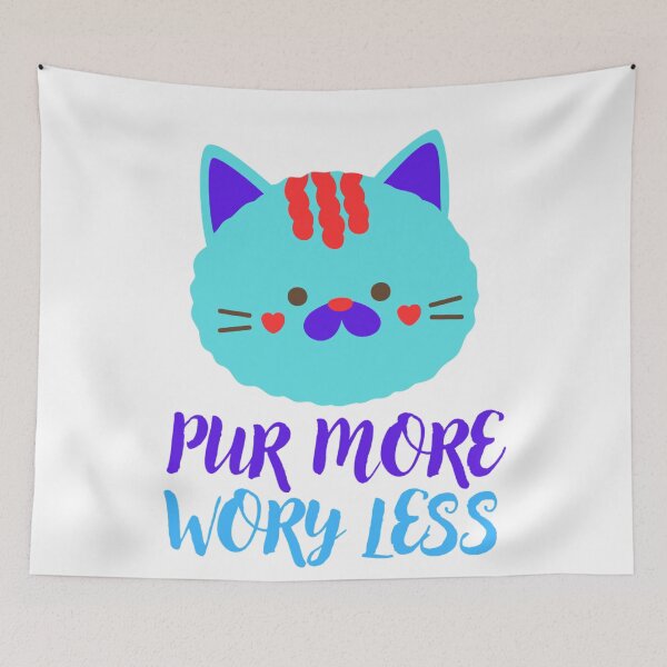 Item preview, Purr More Worry Less - Cute Cat Lover Design designed and sold by walbayzon.