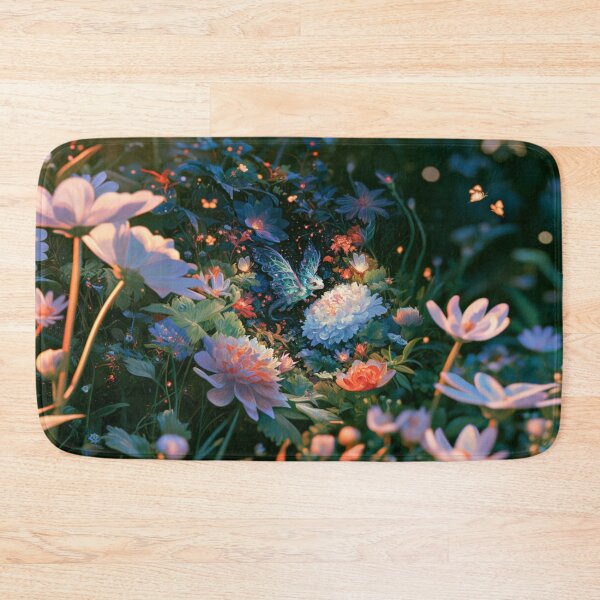 Item preview, A tiny Fae Dragon fluttering through a magical flower garden filled with glowing butterflies, Fantasy & Mythological Creatures designed and sold by CDC40.