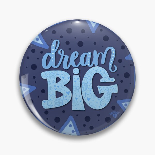 Item preview, Dream Big – Blue Inspirivity Motivational Flower Sticker designed and sold by Inspirivity.