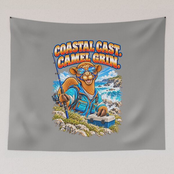 Item preview, Coastal Cast. Camel Grin – Funny Outdoor Exploring T-Shirt – Funny Camel T-Shirt Animal Graphic Camel T-Shirt designed and sold by Camel & Quirk.