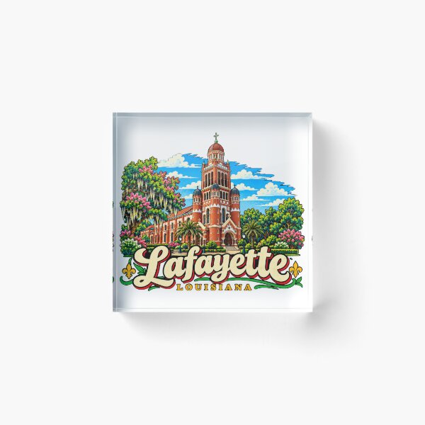 Aperçu de l'œuvre Souvenir de voyage dessiné à la main, Lafayette, Louisiane. Cadeau emblématique. créée et vendue par MichaeIRellov.