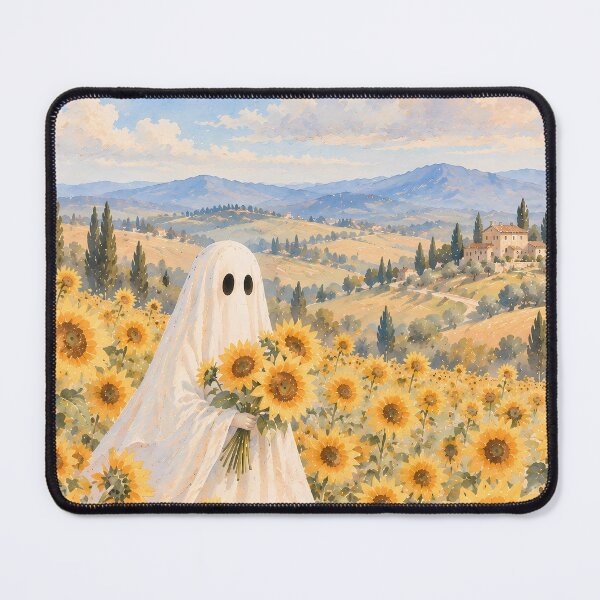 Item preview, Cottagecore Ghost Watercolour in Sunflower Field Tuscany designed and sold by Jozefin's Studio.