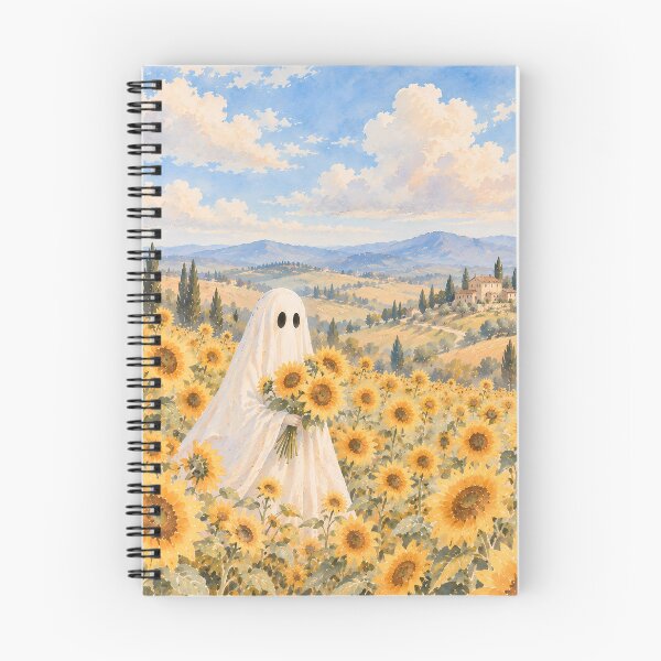 Item preview, Cottagecore Ghost Watercolour in Sunflower Field Tuscany designed and sold by Jozefin's Studio.