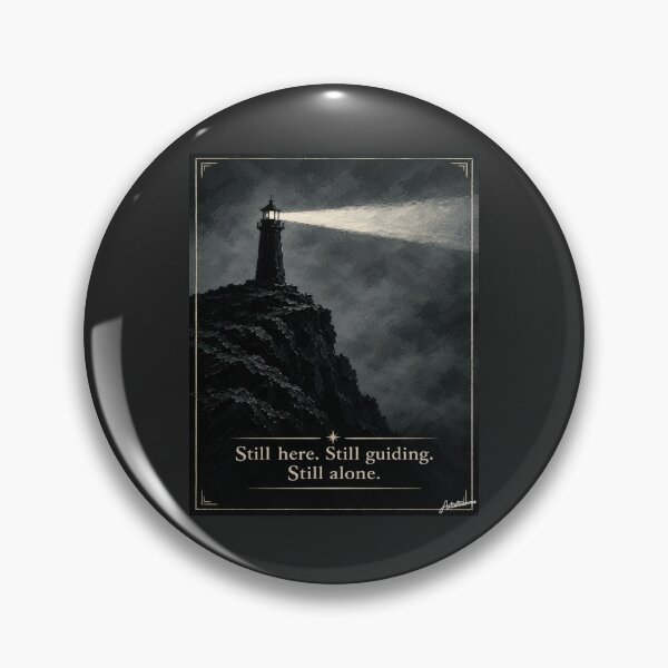 Item preview,  Lone Lighthouse Minimalist Art, Light Cutting Through Fog designed and sold by Artisticanvas.