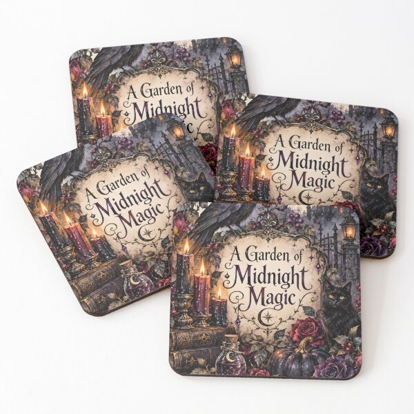 Item preview, A Garden of Midnight Magic – Gothic Raven, Black Cat & Moonlight Halloween Art designed and sold by blankTeeShirt.