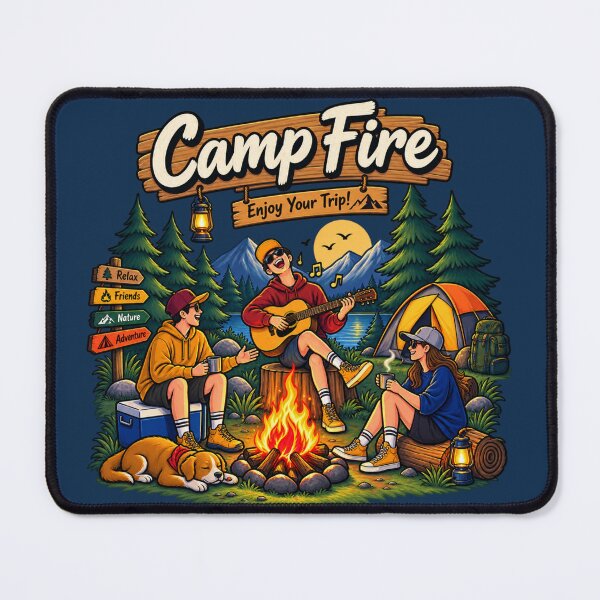 Item preview, Camp Fire – Enjoy Your Trip! Outdoor Adventure Camping Design designed and sold by waikibi ⭐⭐⭐⭐.