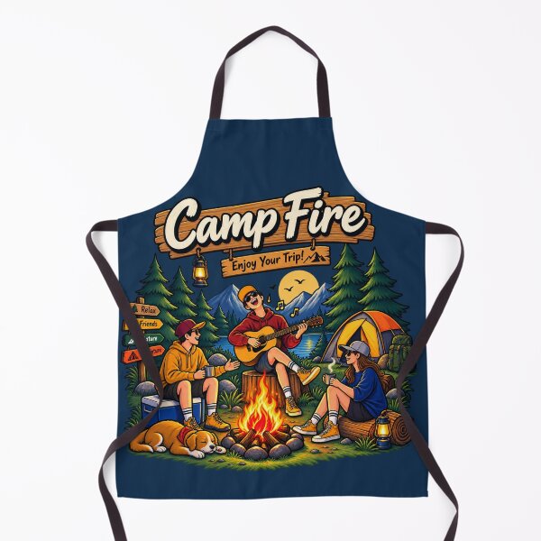 Item preview, Camp Fire – Enjoy Your Trip! Outdoor Adventure Camping Design designed and sold by waikibi ⭐⭐⭐⭐.
